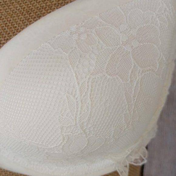 Selmark Women's Size 36C Ivory Floral Lace Lightly Lined Bra Underwire - Picture 4 of 8
